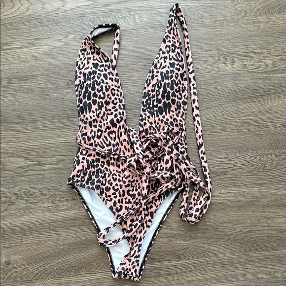 Leopard Print One-Piece Swimsuit - Picture 1 of 1